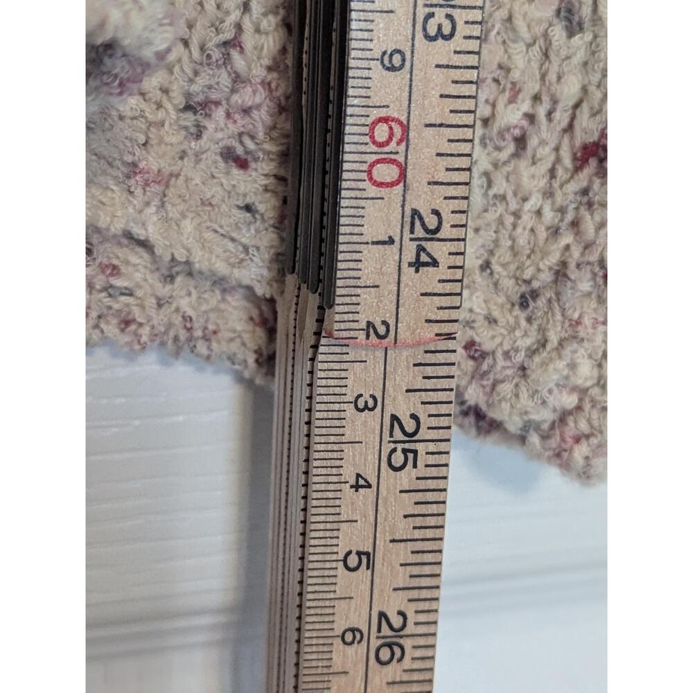 Pure Jill Short Sleeve Knit Sweater Womens MP Beige Speckled Minimalist Soft - Picture 7 of 11